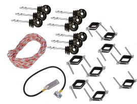 Elektro-Set für Weidetore zur Wolfsabwehr  9er-Set