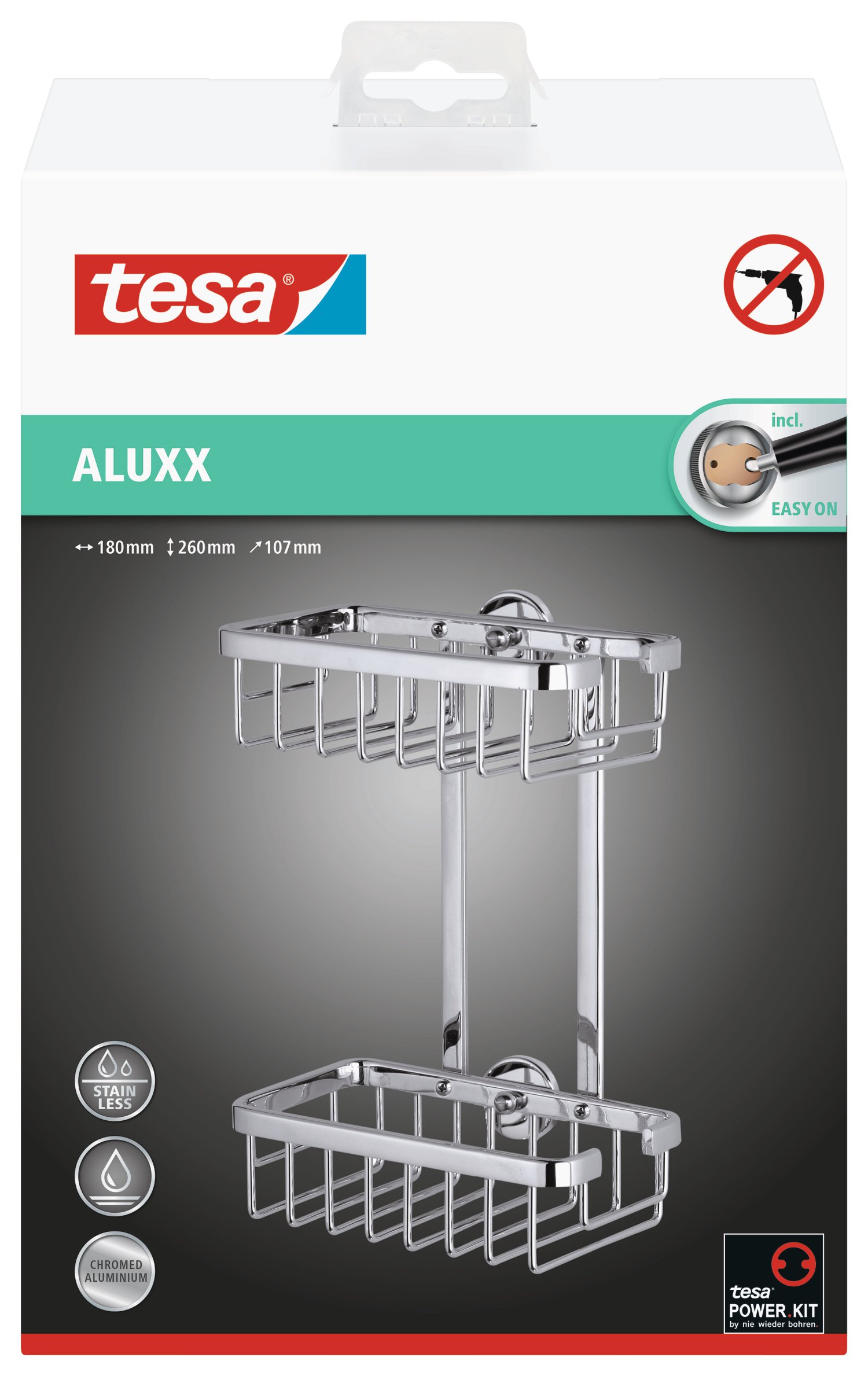 TESA Ablagekorb Aluxx 2-Fach