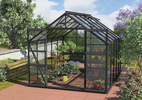 VITAVIA Gewächshaus Mars 8300 ESG 3 mm Schwarz