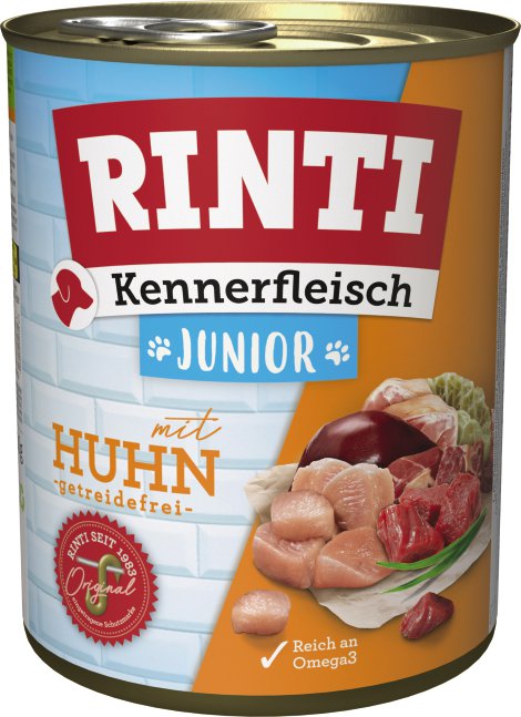 RINTI Kennerfleisch Hundenassfutter Junior Huhn 800 g