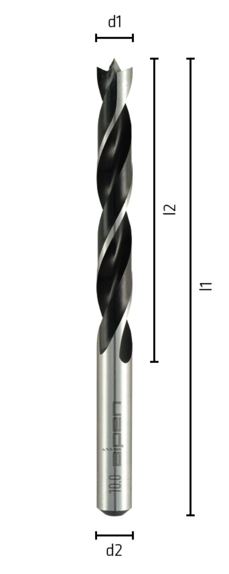 ALPEN Holz-Bohrersatz TM8 ⌀ 3-10 mm 8-tlg.