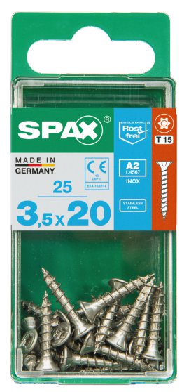 SPAX Schraube A2 TRX 3,5x20 S 25 Stk.