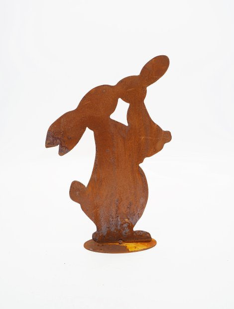 Gartenfigur Hasenmutter mit Kind auf Bodenplatte 16x5x25 cm (BxTxH)