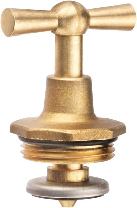 CORNAT Ventiloberteil mit Knebelgriff 3/4" AG, matt-messing