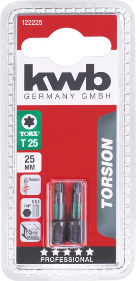KWB Bit Torsion T25 25 mm 2 Stk.