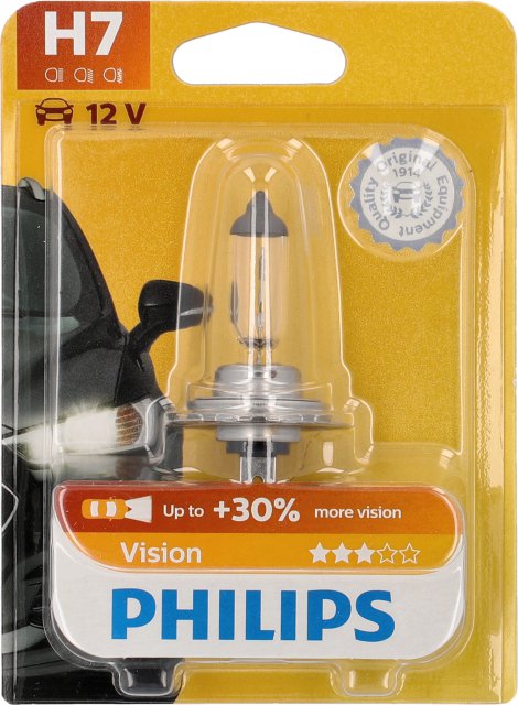 PHILIPS Halogenlampe H7 Vision Plus 30 %