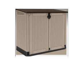 TEPRO Mülltonnenbox Store Midi 880 l Beige/Braun