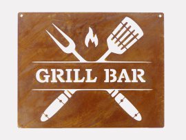 Gartentafeln Grillbar 26x34 cm