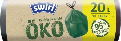 SWIRL Öko-Müllbeutel mit Zuziehband 20 l