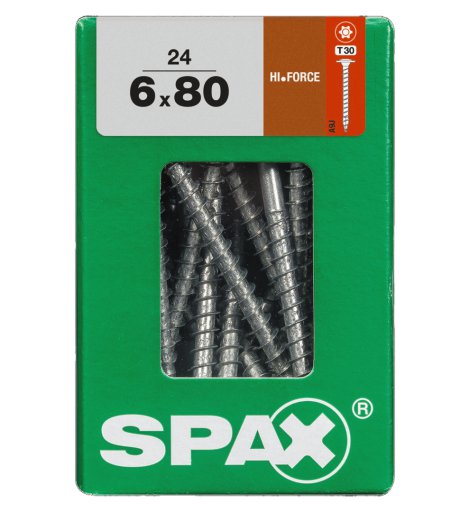 SPAX Schraube HIF Wirox 6x80 mm L 24 Stk.