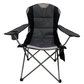 Campingsessel Grau-Schwarz 60x60x42/105 cm