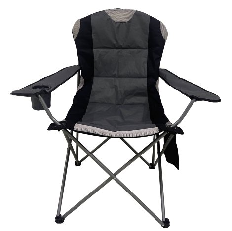 Campingsessel Grau-Schwarz 60x60x42/105 cm