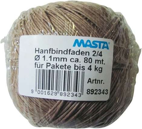 Hanfbindfaden 80 m 1,1 mm
