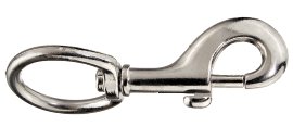 Karabinerhaken mit Rundöse, galvanisch verzink, SB verpackt