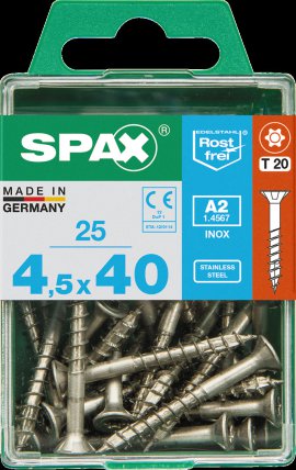 SPAX Schraube A2 TRX 4,5x40 M 25 Stk.