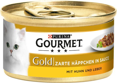 GOURMET Gold Zarte Häppchen Huhn & Herz 12x85 g