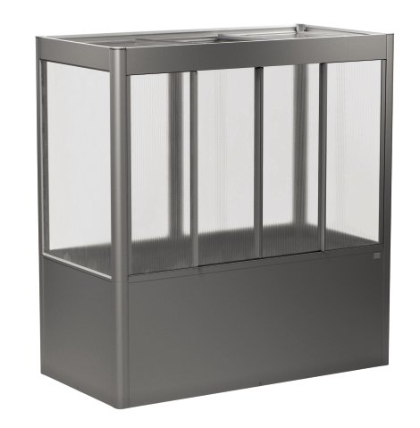 Gewächshaus Florentina Maxi 2x1 Quarzgrau-Metallic
