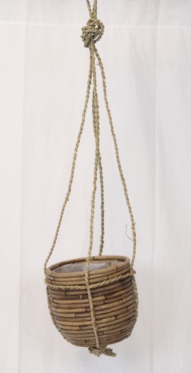 Pflanzampel Rattan Grau ø 15 cm / H 14 cm