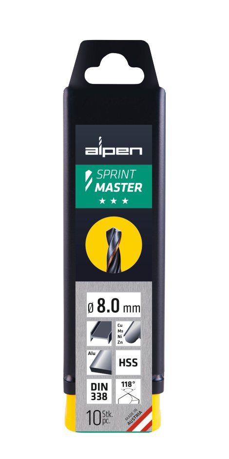 ALPEN Spiralbohrer Sprint Master DIN 338 SB ⌀ 1,5 mm 10er-Pack