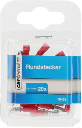 CARTREND Rundstecker Rot 20 Stk.